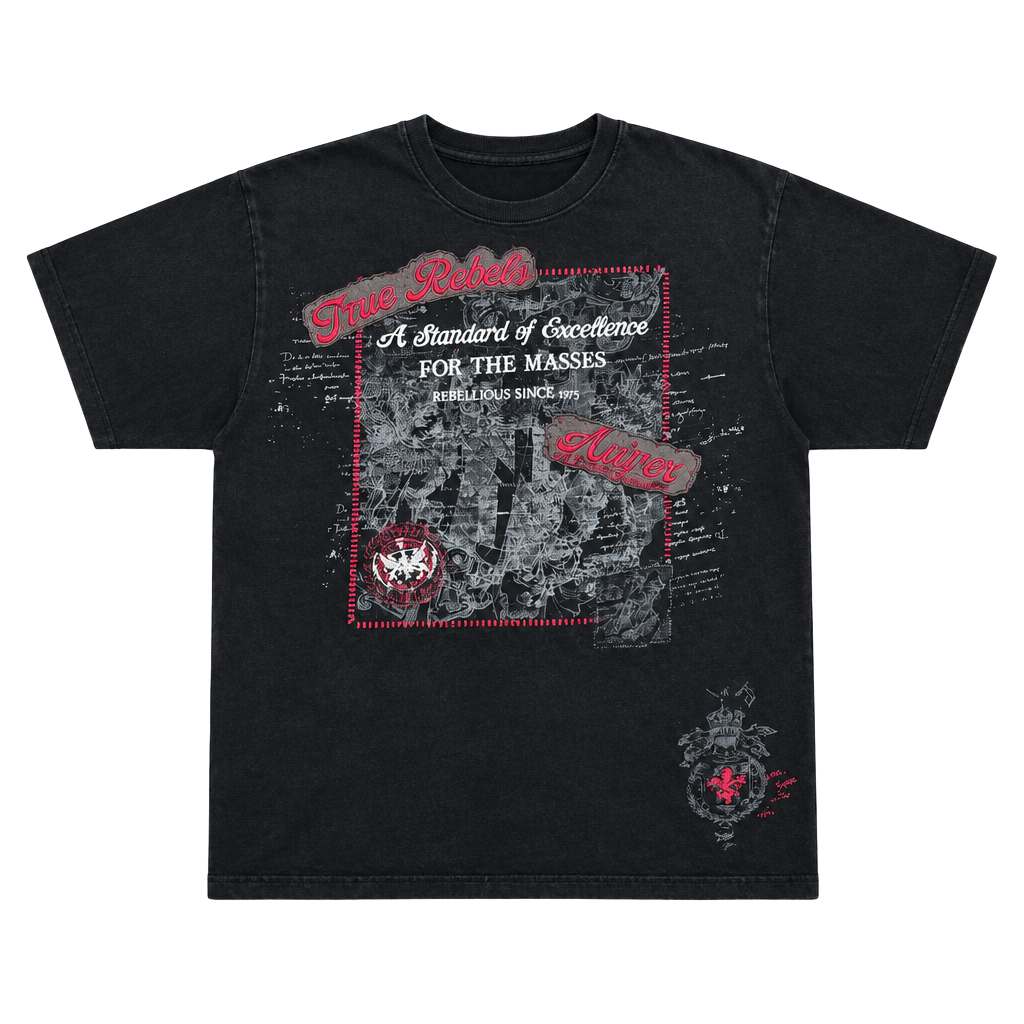 Avirex True Rebels T-Shirt Black Graphic Print 1