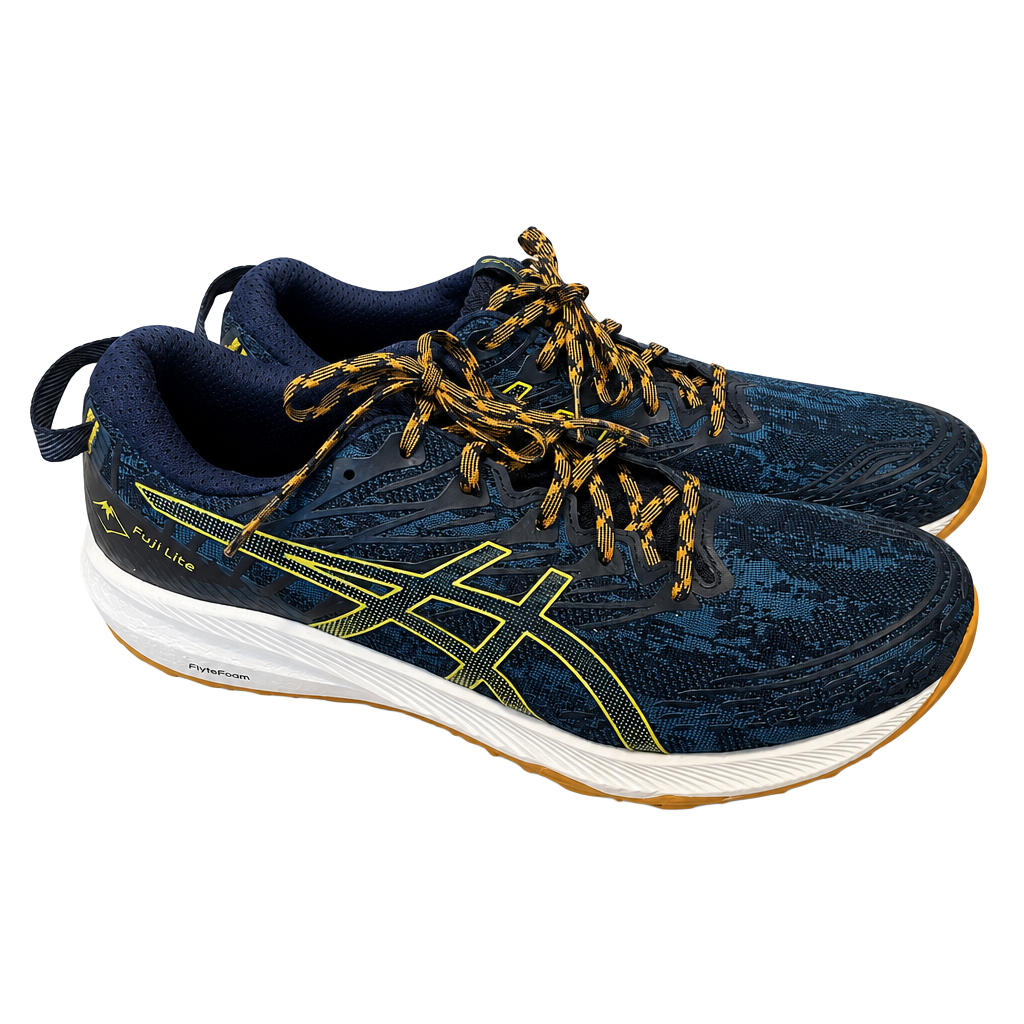 ASICS Fuji Lite 3 Trail Running Shoes (Ink Teal/Golden Yellow) Mens Sz 11.5 1