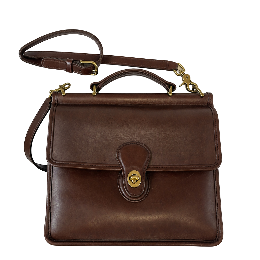 Vintage Coach 9927 Willis Bag Chocolate Brown 1