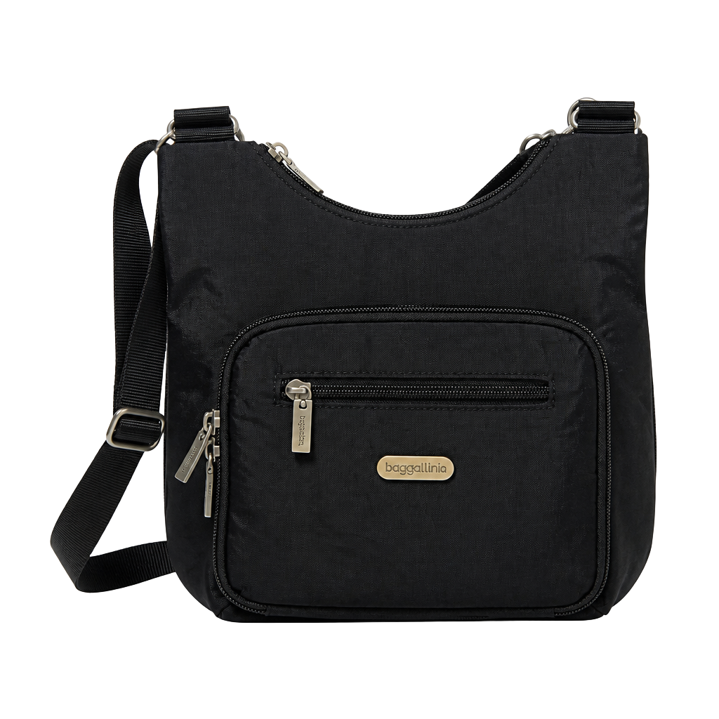 Baggallini Everywhere Bagg Black Nylon Crossbody Bag 10x9 1