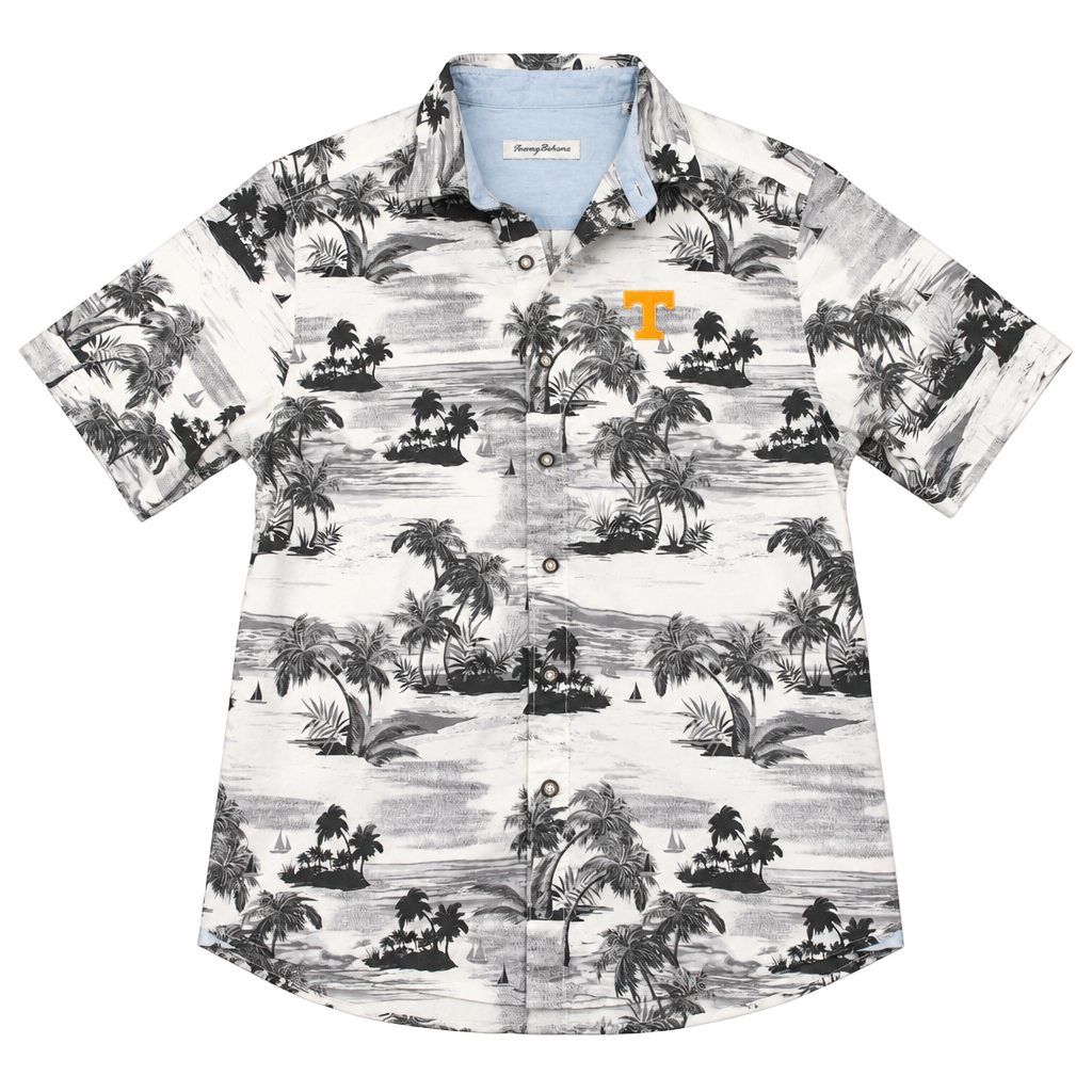 Tommy Bahama Tennessee Volunteers Tropical Horizons Shirt S Black White 1