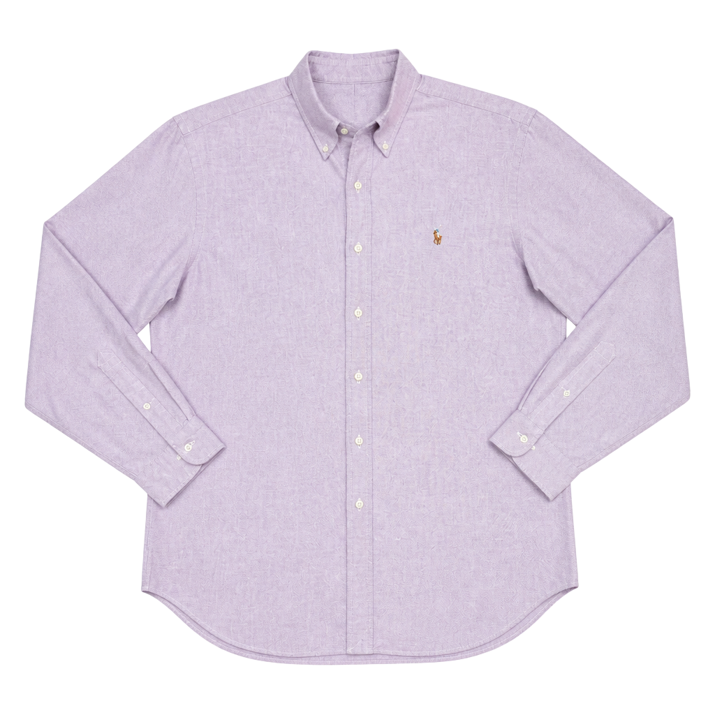 Ralph Lauren Classic Fit Button Down Long Sleeve Oxford Shirt Purple 1