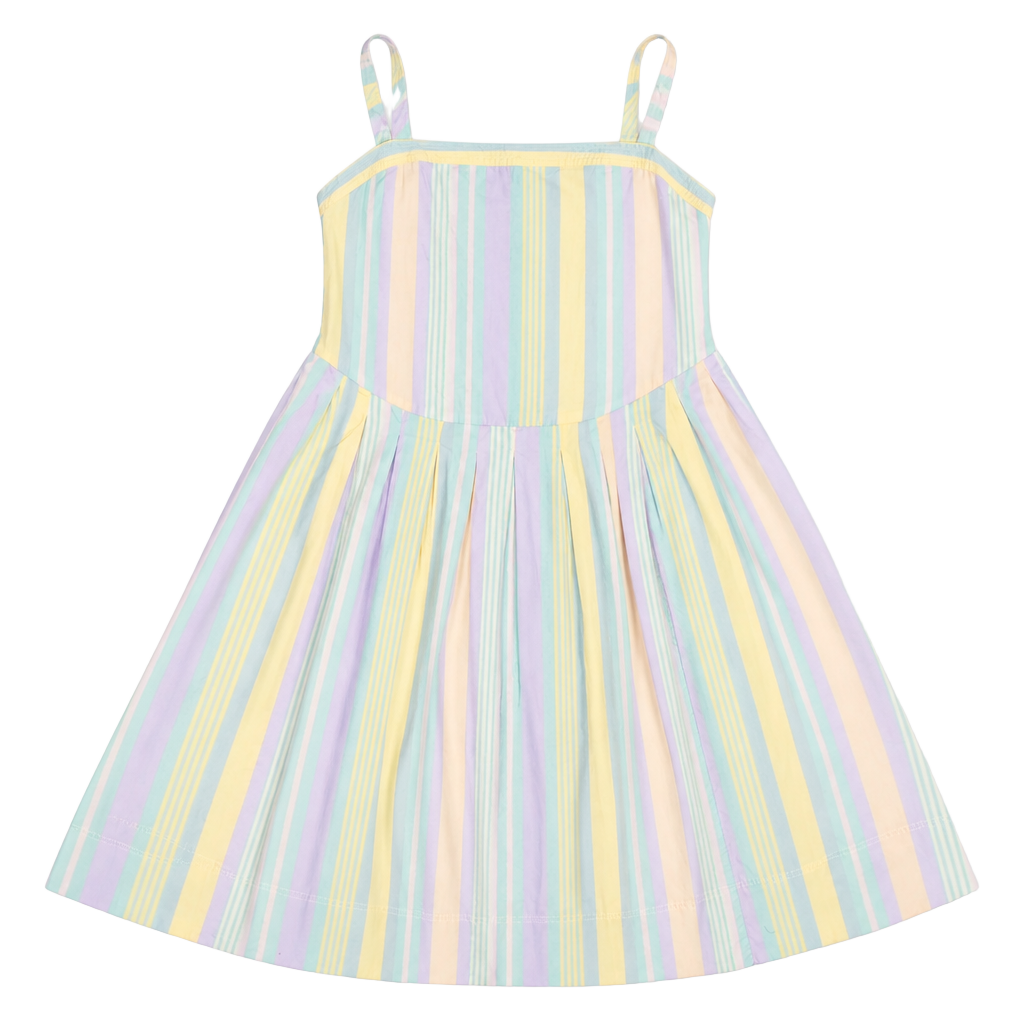 Free People Primavera Stripe Cotton Midi Dress Pastel Combo Size M New With Tags 1