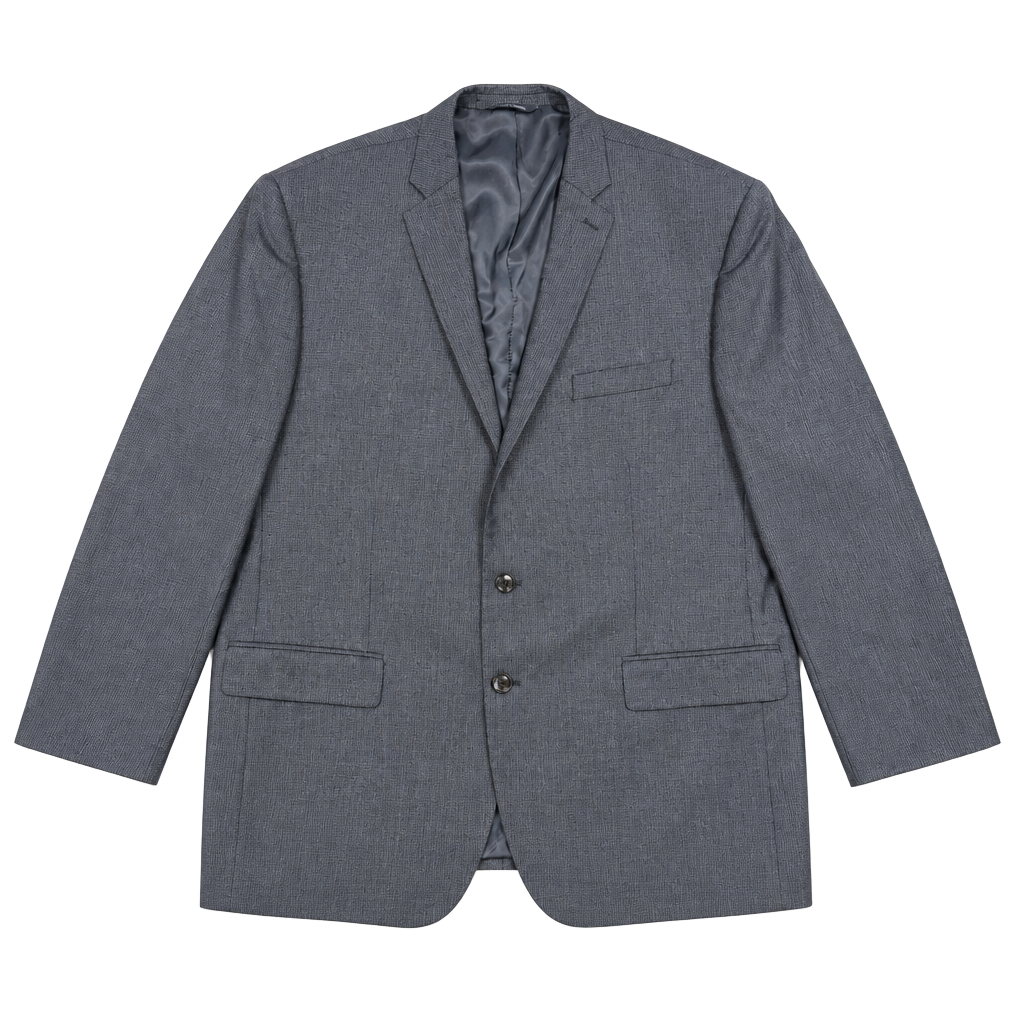 Ralph Lauren Suit Jacket Size 52R Gray Micro Pattern Two Button Blazer Silk/Wool 1