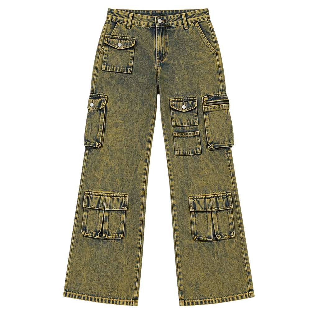 Fashion Nova Not Sorry Cargo Jean Size 7 Copper Wash 1