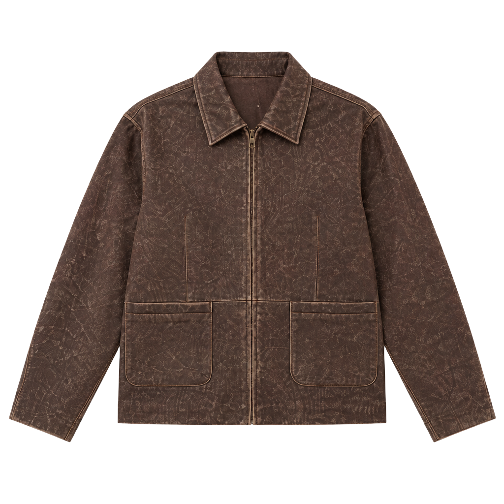Cabela's For Women Distressed Leather Jacket Size L Regular Brown 1