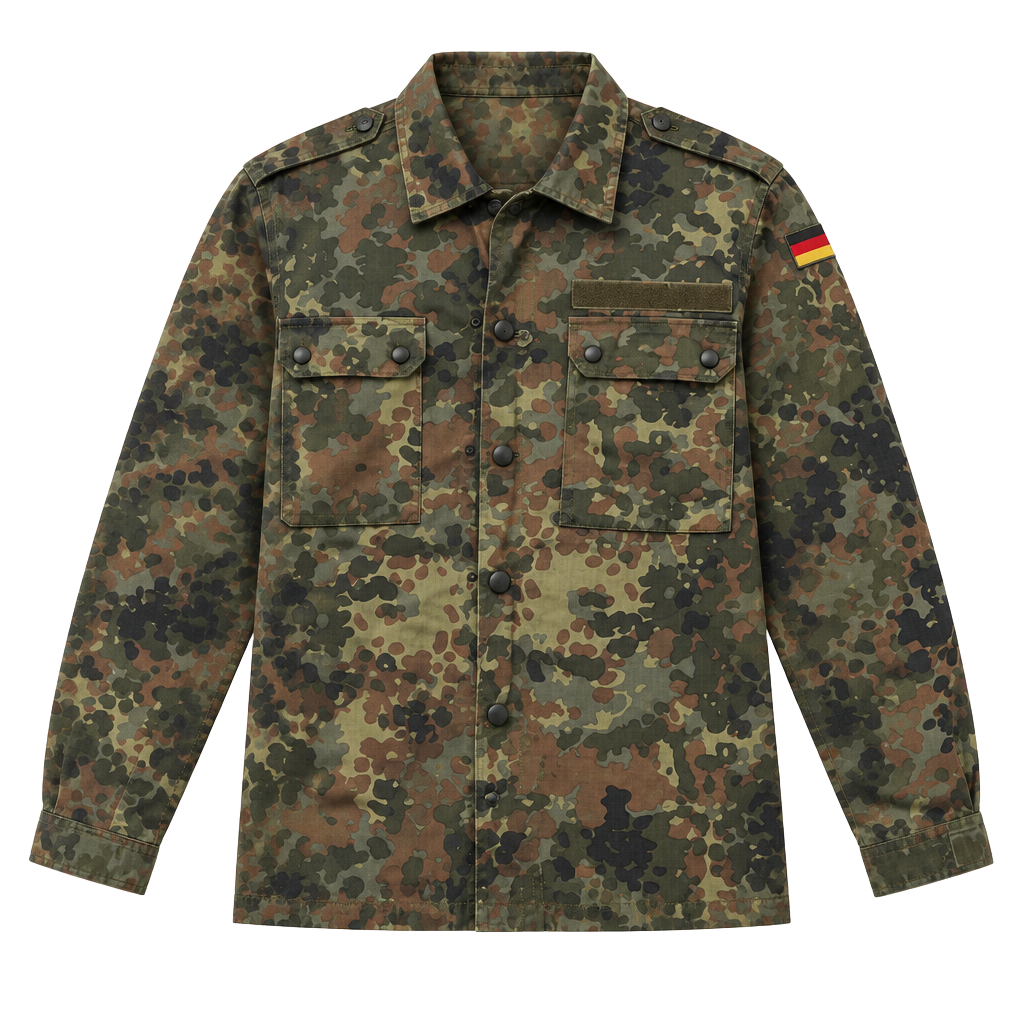 German Military Flecktarn Camo Field Shirt Gr. 11 XL* 1