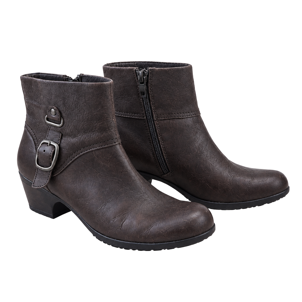 Clarks Brown Leather Ankle Booties 1