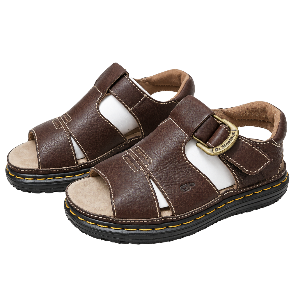 Dr. Martens 9667 Brown Leather Fisherman Sandals 1