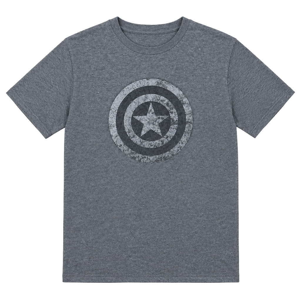 Marvel Captain America Shield T-Shirt Size XL Gray 1