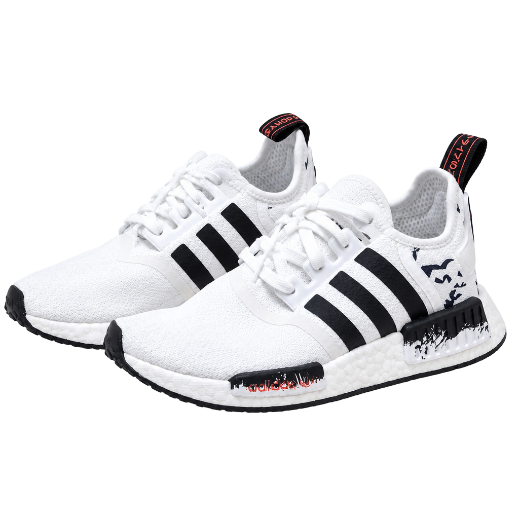 Adidas NMD_R1 White Black Solar Red Sneakers 1