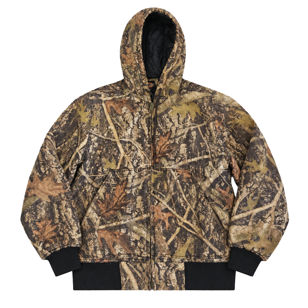 Dickies Jacket Size M Camouflage Insulated Hooded Full Zip 1