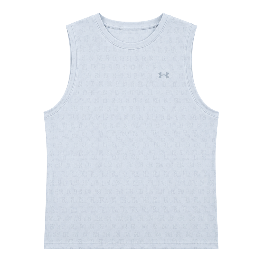 Under Armour Tank Top Size 2X Light Blue Logo Print Loose womens 1