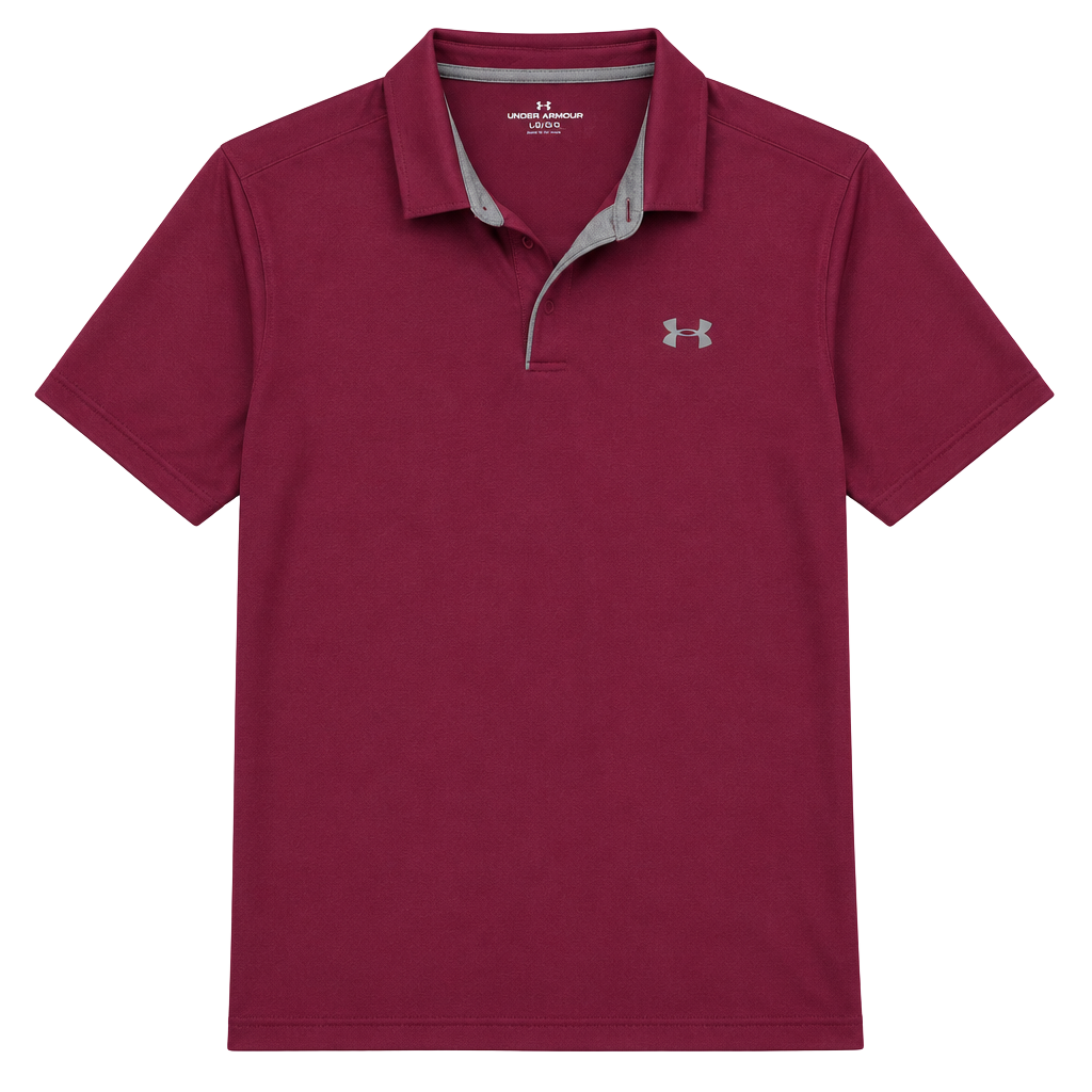 Under Armour Polo Shirt Size 2XL Maroon Red Loose Fit NWT 1