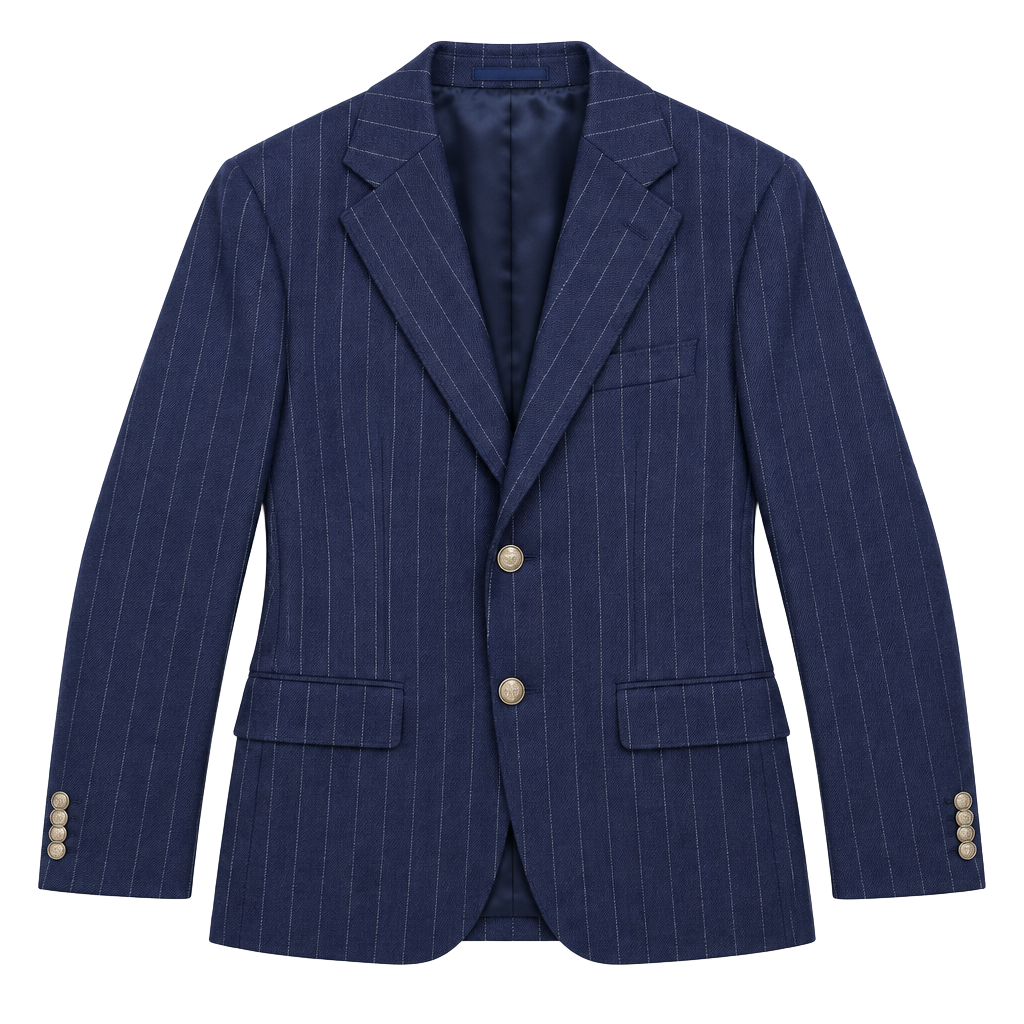 Polo Ralph Lauren Pinstripe Blazer Size 0 Blue Pinstriped Jacket 1