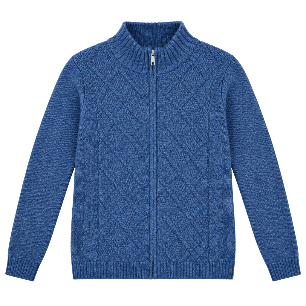 Field & Stream Full Zip Sweater Size L Blue Sherpa Lined 1