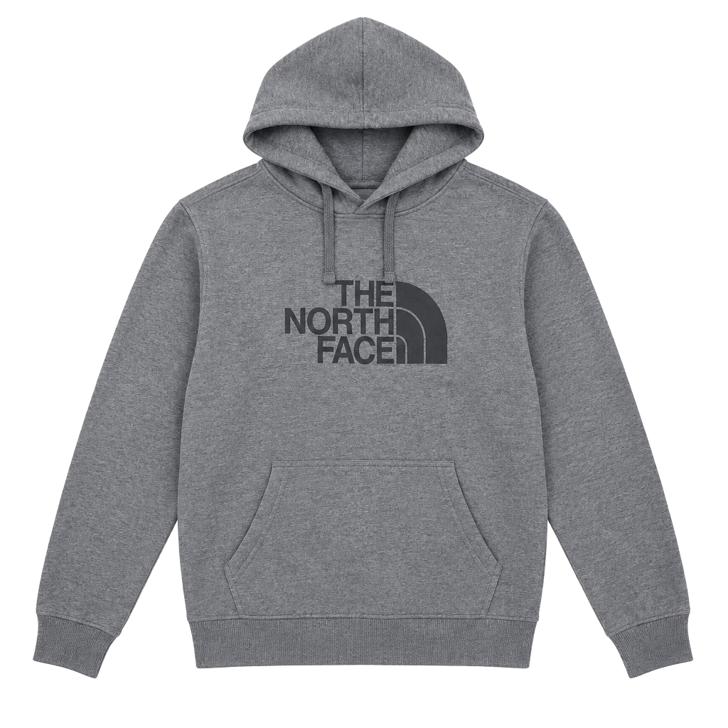 The North Face Hoodie Sweatshirt Size Large Gray Pullover 1
