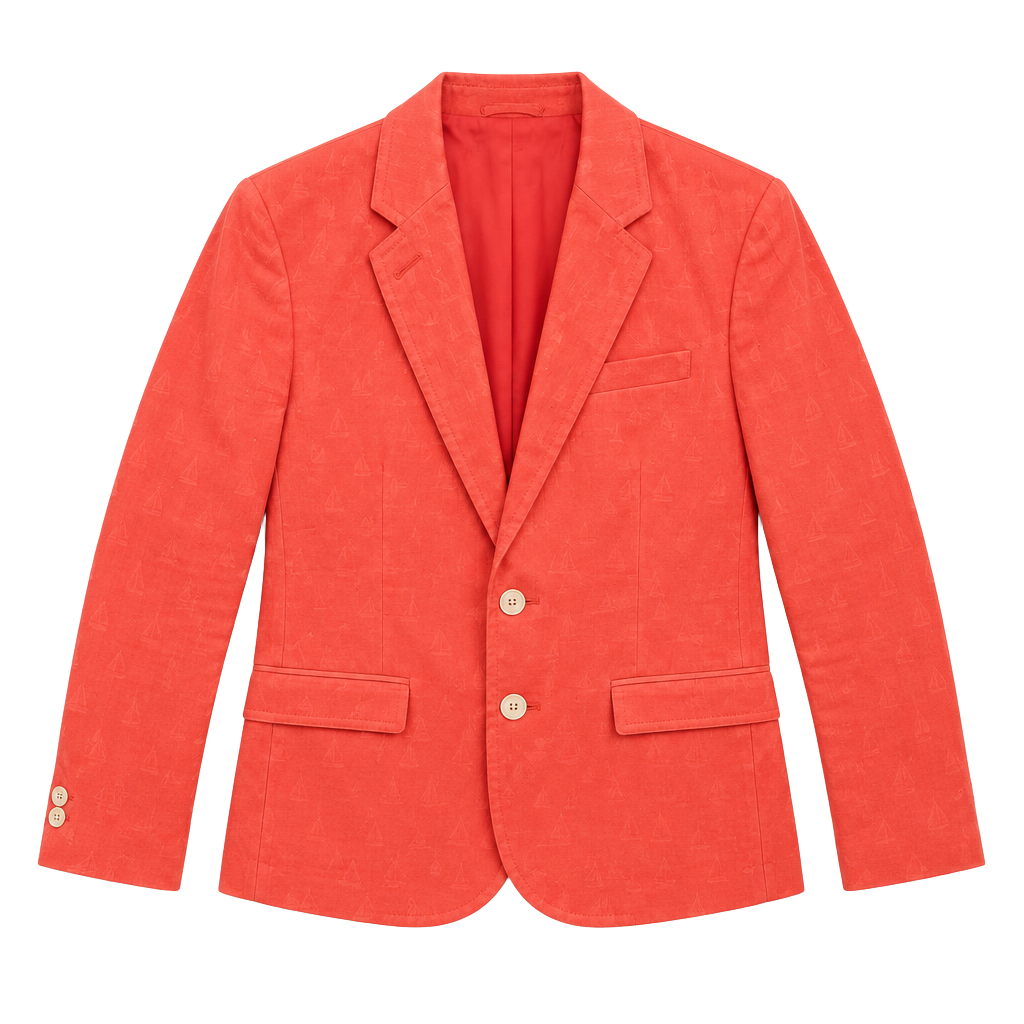 J.Crew Blazer Size 0 Orange Linen Cotton Blend Two Button Jacket 1