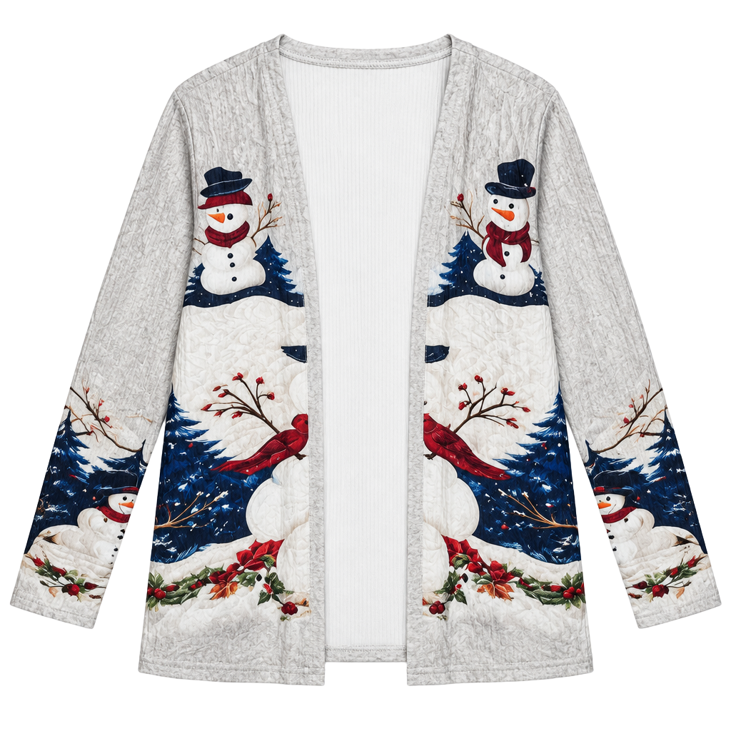 Snowman Cardigan L 1