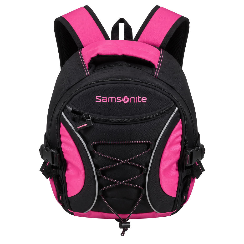 Samsonite Black and Pink Bungee Backpack 1
