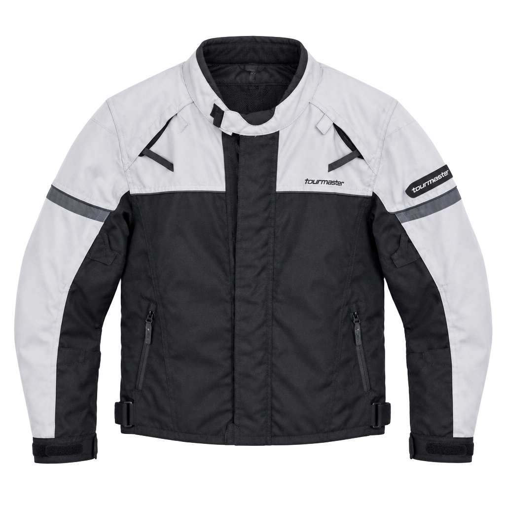 Tourmaster Jett Series 3 Jacket Size 44 Gray Black Motorcycle Riding 1