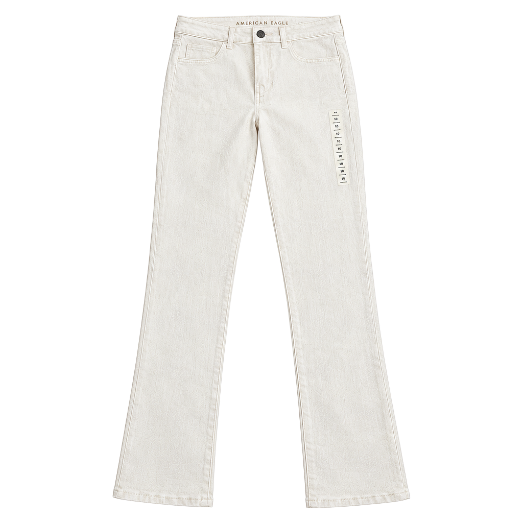 American Eagle Ne(x)t Level Stretch Jegging Size 10 Sparkle White 1