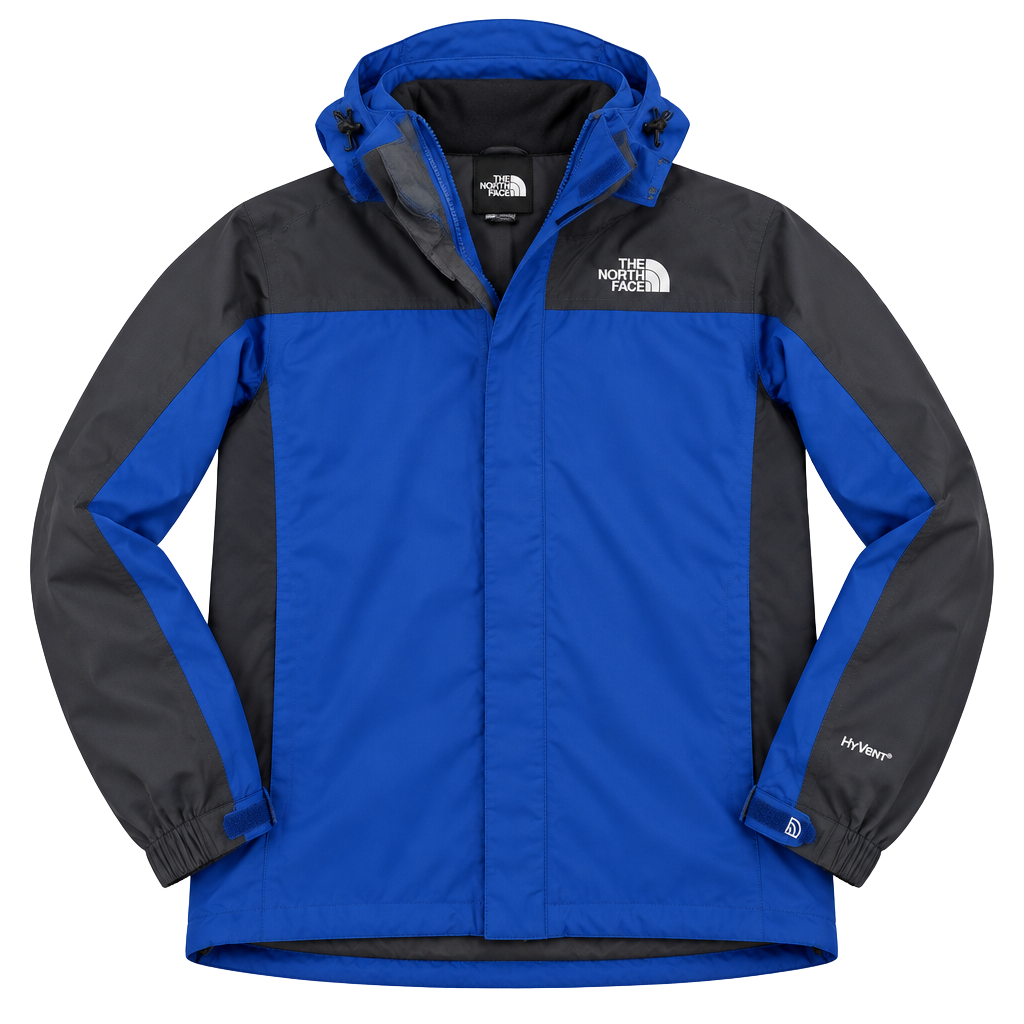 The North Face Hyvent Jacket Size M Blue Gray Hooded 1