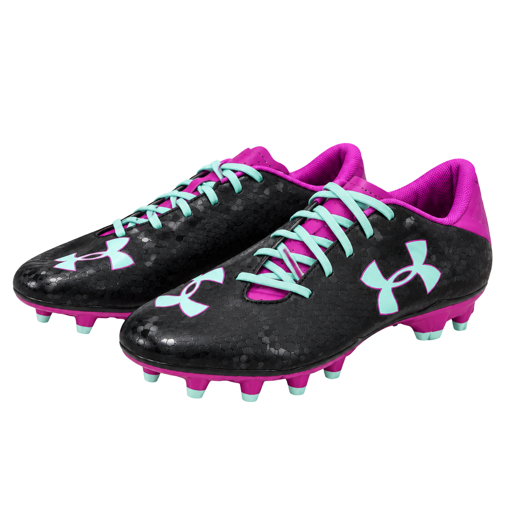 Under Armour Blur IV Football Cleats Black Pink Blue 1