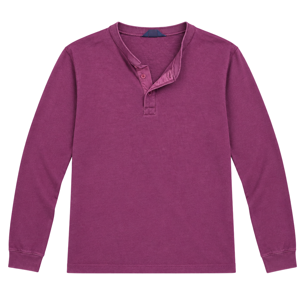 Woolrich Long Sleeve Henleys Size L Red Cotton Blend 1