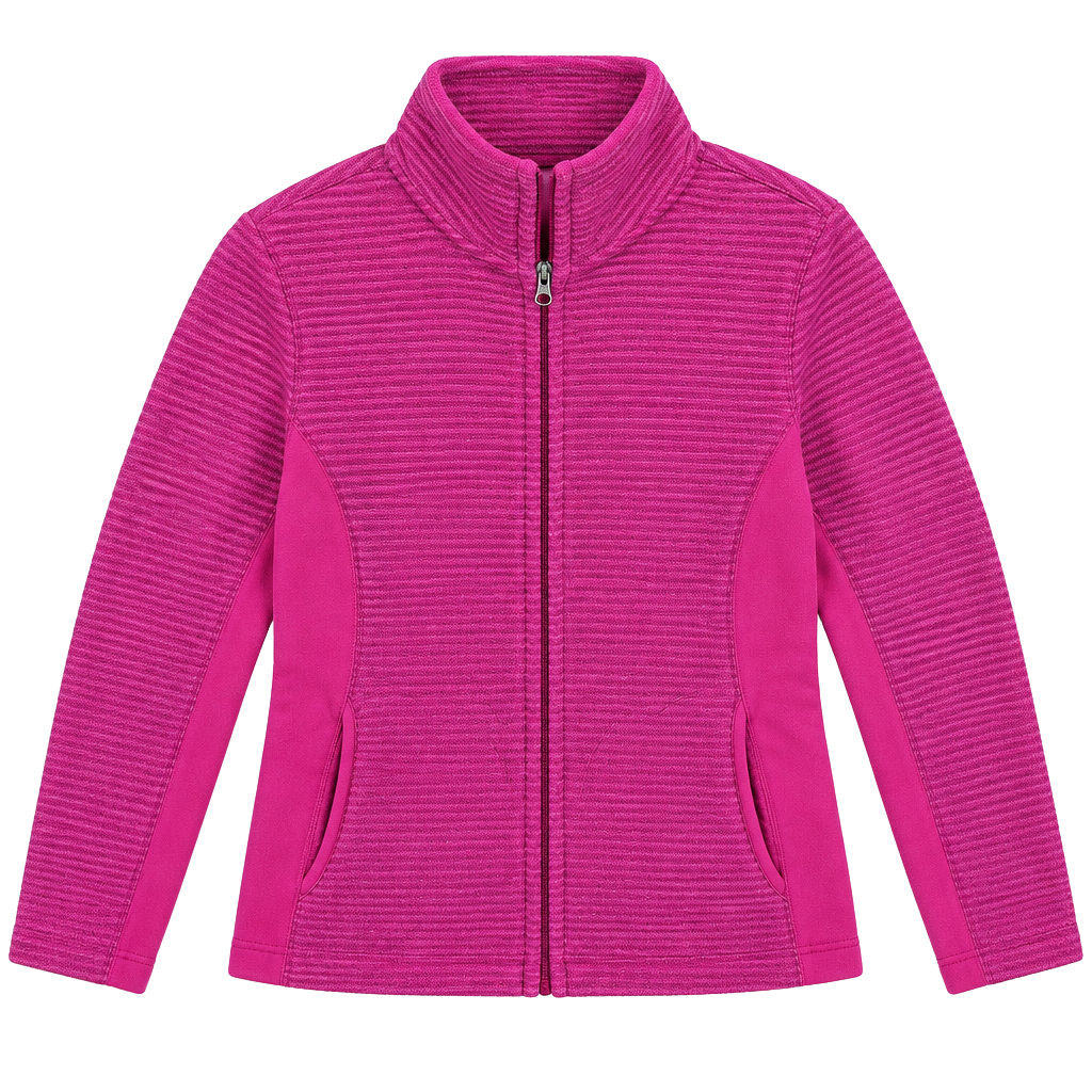 Old Navy Fleece Jacket Size L Pink Full Zip Mock Neck 1