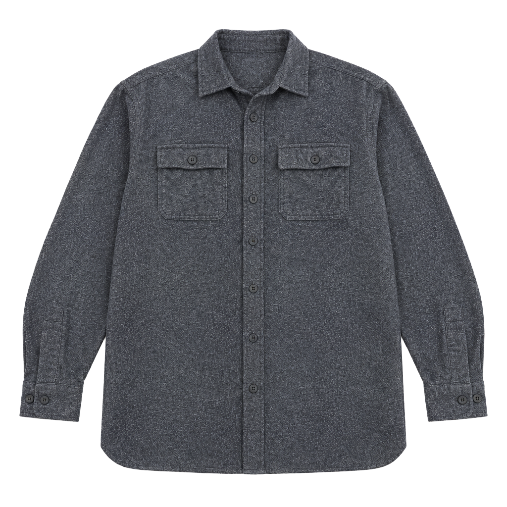 LL Bean Chamois Cloth Shirt Size L-Tall Gray Traditional Fit 1