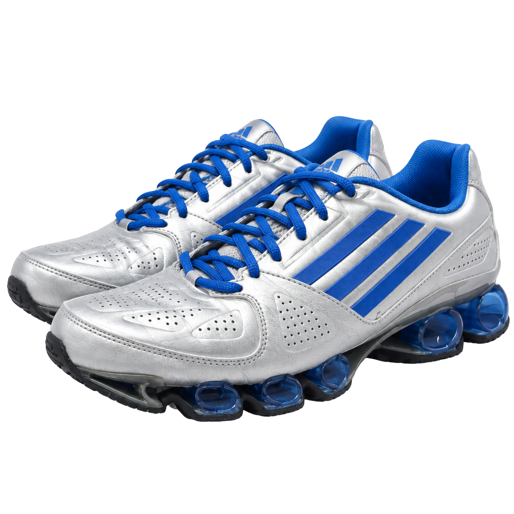 Adidas Response Bounce Size 9.5 Silver Blue Sneakers 1