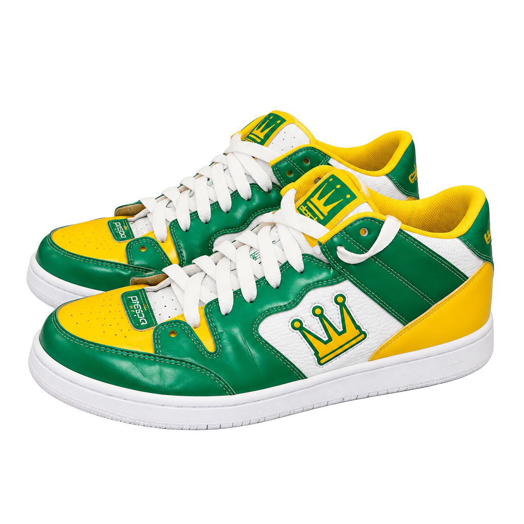 Dada Supreme Green Yellow Retro Basketball Skate Sneakers Men’s 9.5 Y2K 1