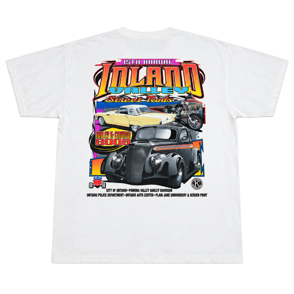 Inland Valley Street Rods 2008 T-Shirt White 1