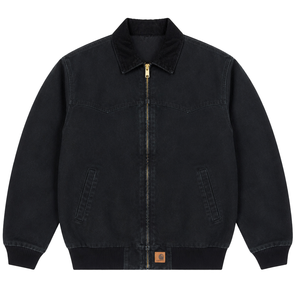 Carhartt J14 BLK Santa Fe Canvas Jacket Black Size 2XL 1