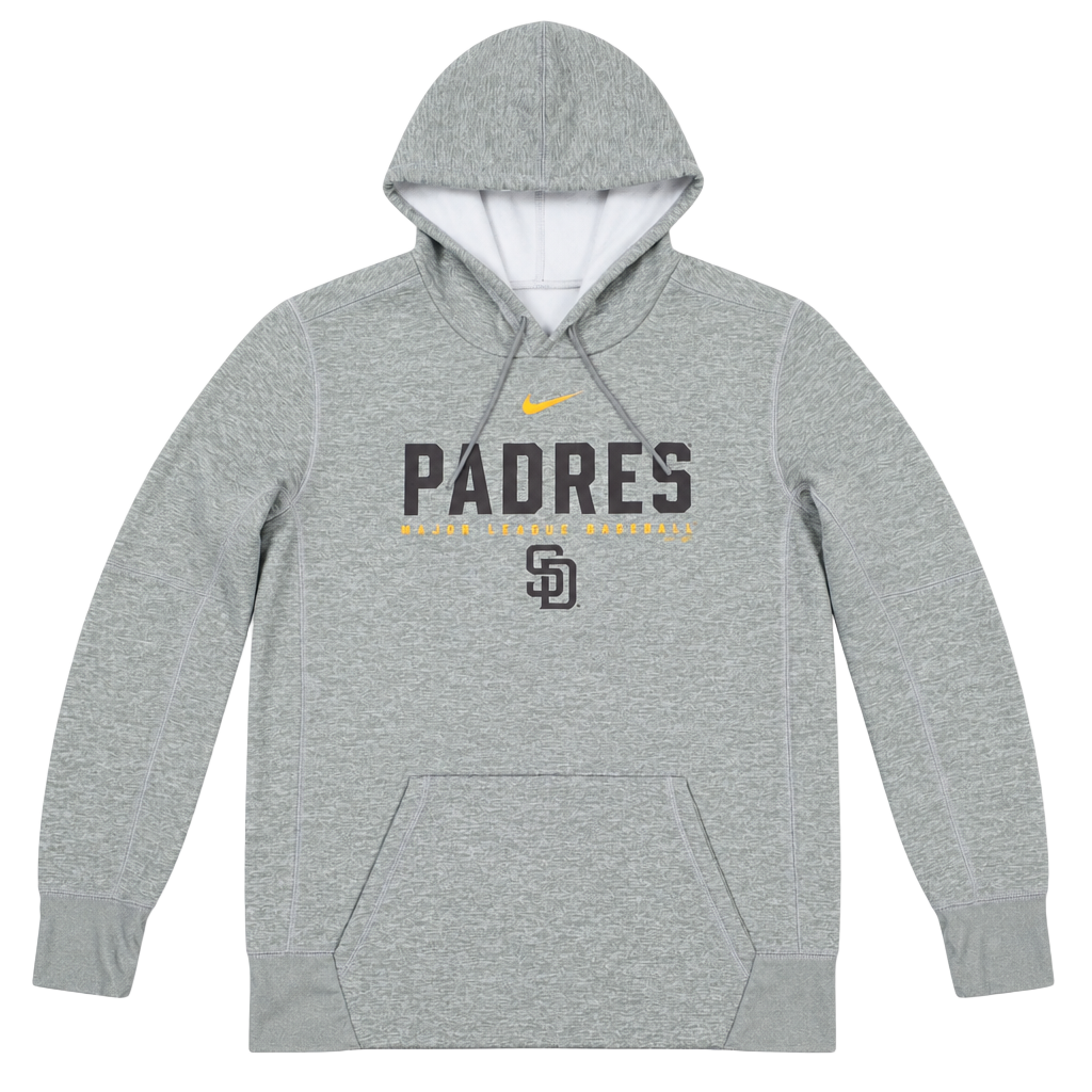 Nike San Diego Padres Dri-Fit Hoodie Size L Heather Gray 1