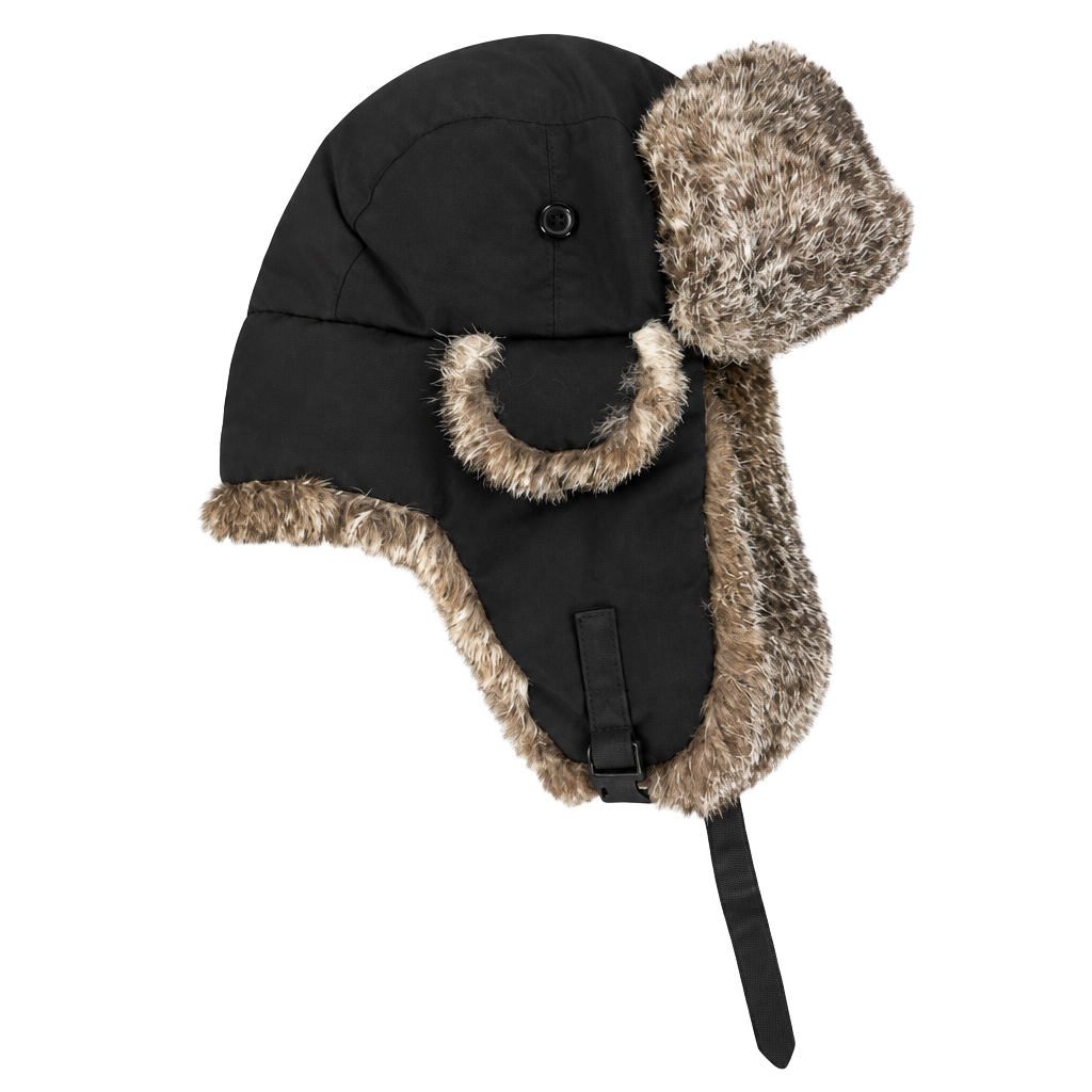 Yukon Tracks Trapper Hat Size L Black Genuine Fur Winter Bomber Earflap 1