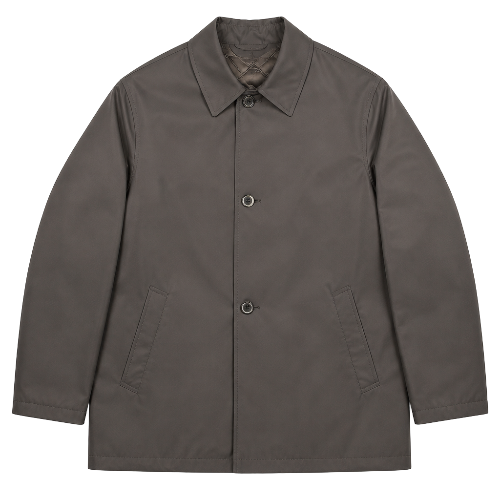 Bugatti Men's XL Black Solid Overcoat Button Front Point Collar Acrylic 25" 1