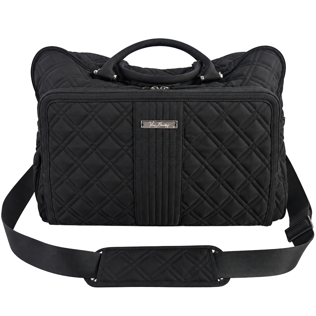 Vera Bradley Stroll Around Baby Diaper Bag Black Quilted Travel 1