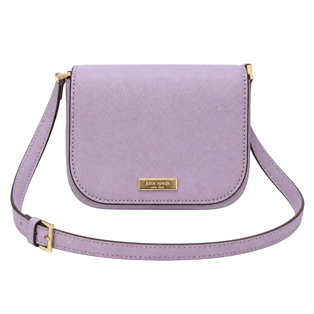 Kate Spade Laurel Way Carsen Crossbody Bag Lilac Purple Saffiano Leather 1