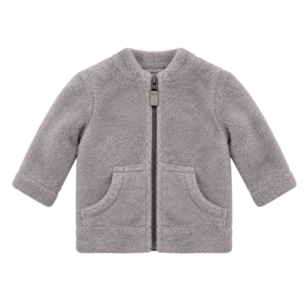 Carter's Zip Up Jacket Size 6m Grey Fleece Bear Ears 1