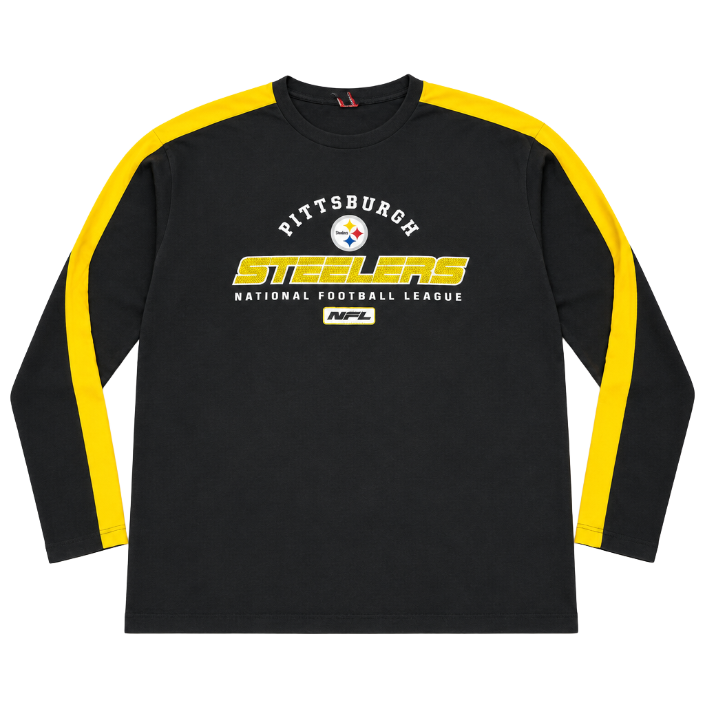 NFL Pittsburgh Steelers Vintage Long Sleeve T-Shirt Black Yellow XXL 1