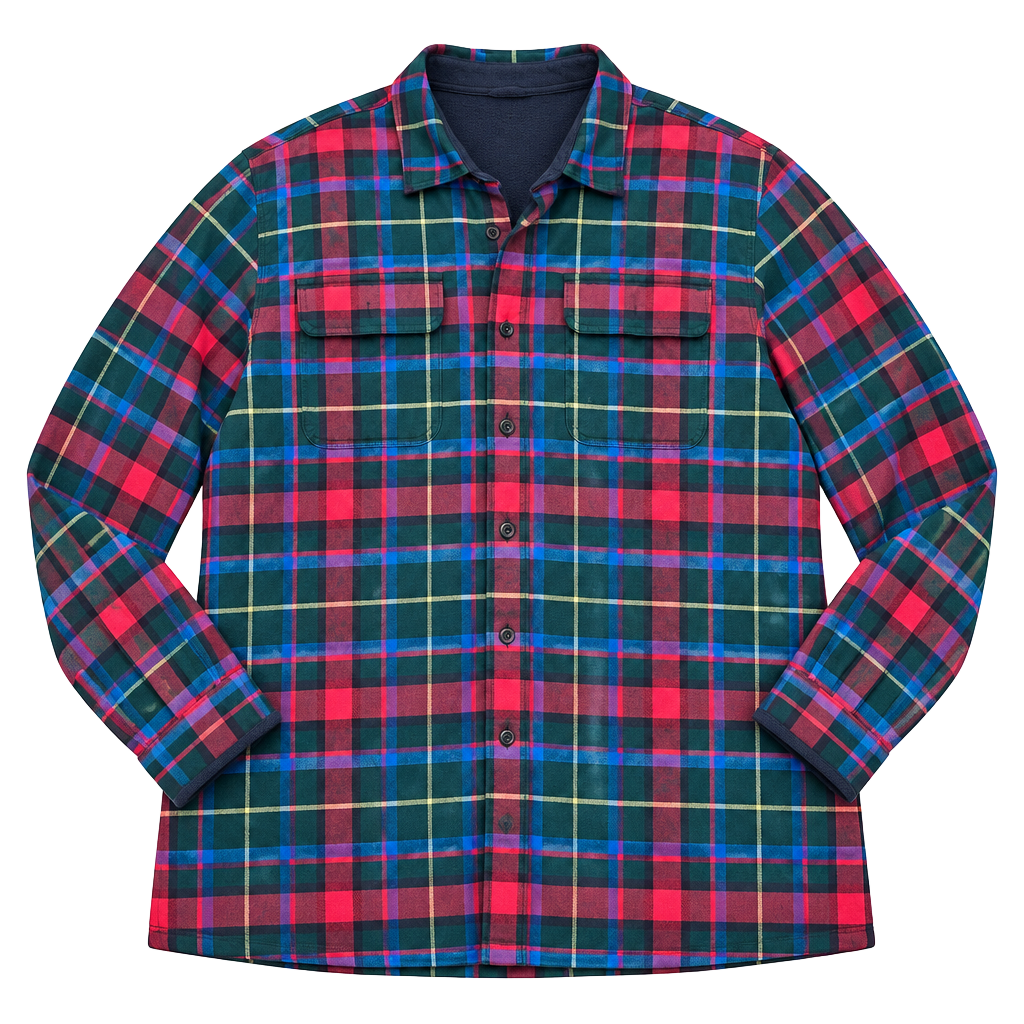 L.L.Bean Fleece-Lined Flannel Shirt Jac Plaid XXL-REG Outdoor Barn 1