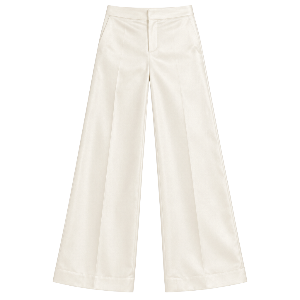 Alice + Olivia Dylan sayin wide leg pants Ivory size 6.. inseam 34 1