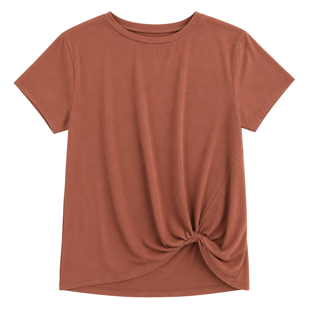 Green Envelope Women's Twist Knot Tee 1