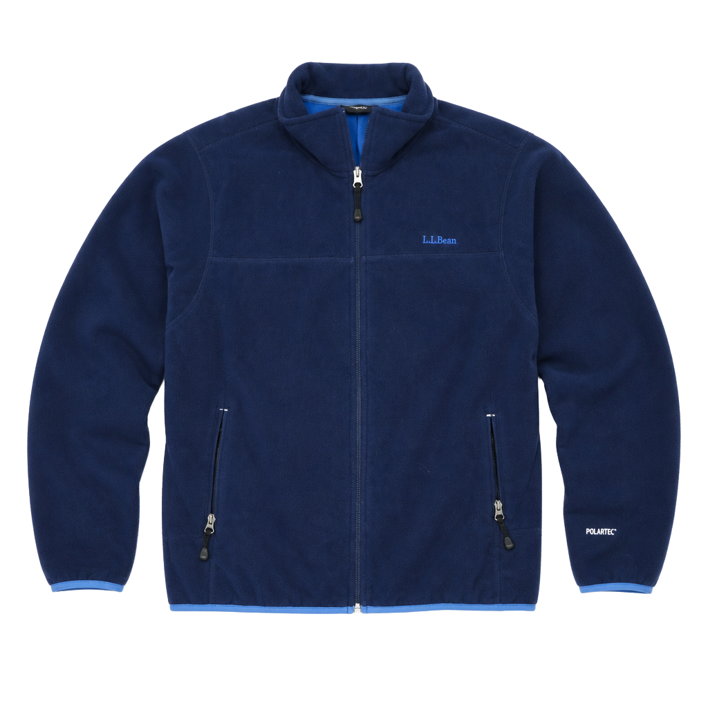 L.L. Bean Men's Blue Full Zip Polartec Fleece Jacket Medium 1