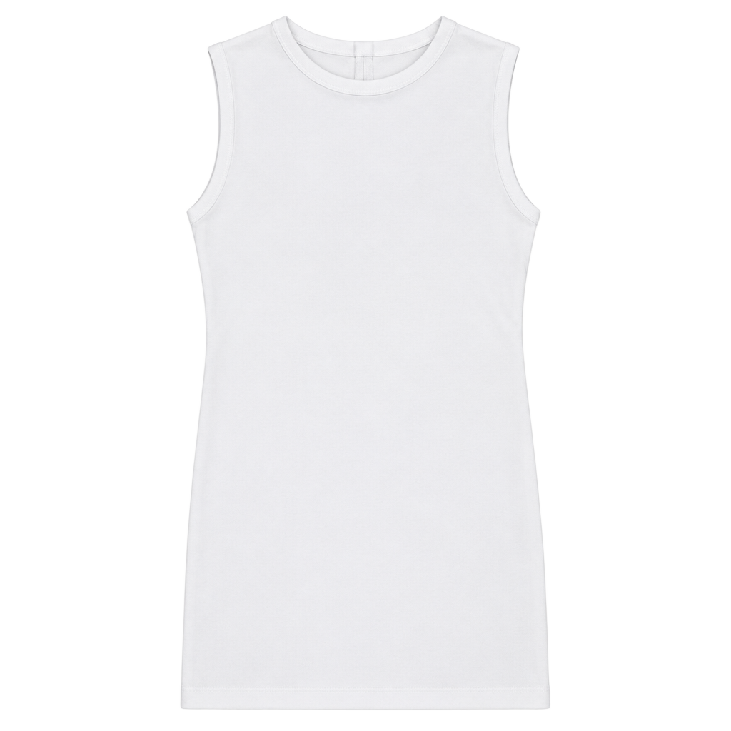Free People White Cotton Sleeveless Jersey Mini Dress 1