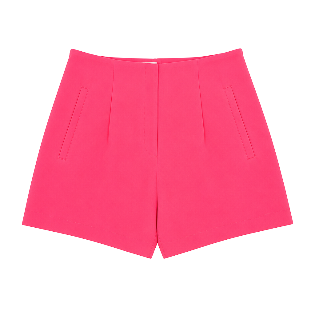 A New Day Women Neon Pink Midi Shorts Size 6 1