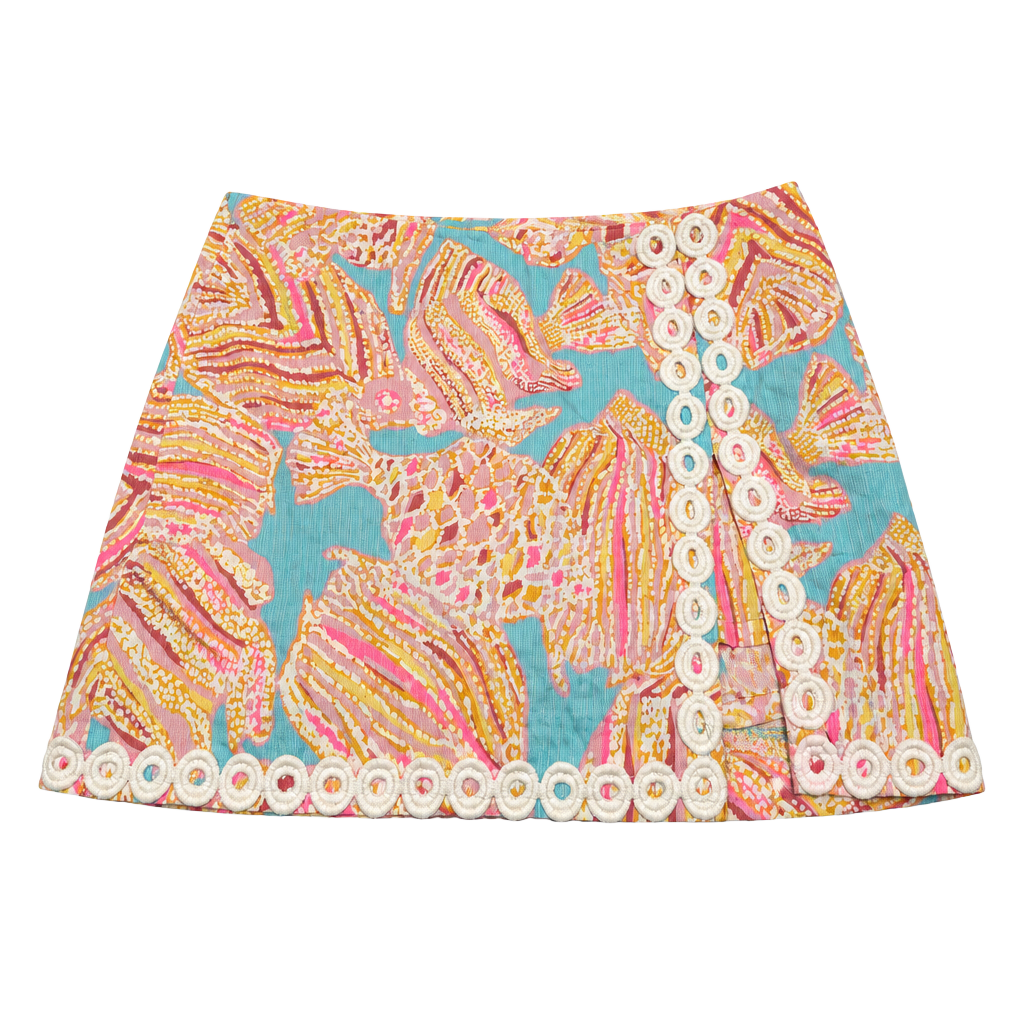 Lilly Pulitzer Skort Size 00 Multi Printed Fish Tini Bikini Print 1