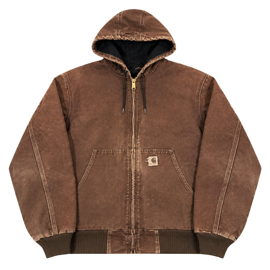 Carhartt Active Jac Hooded Duck Jacket Brown 1